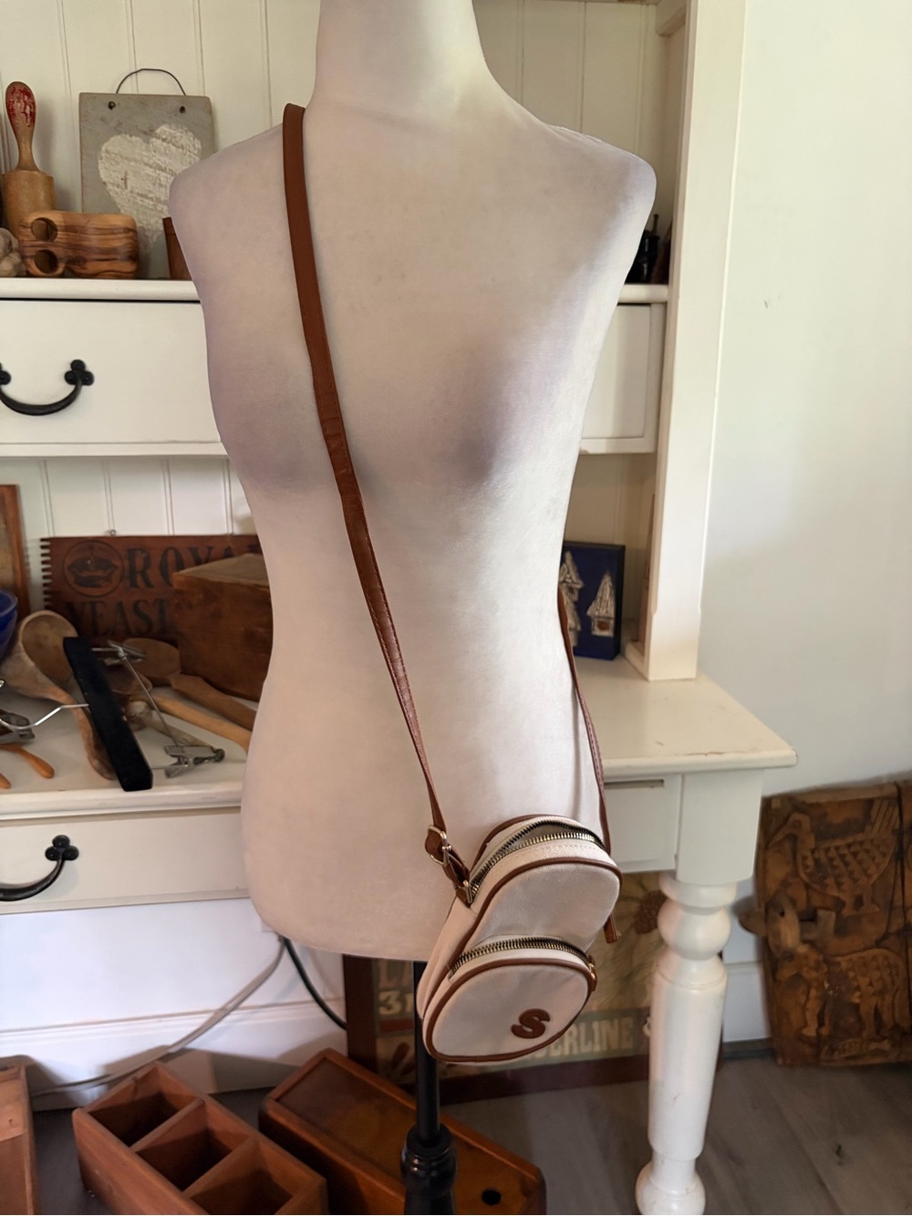 Primark Crossbody Mini Backpack in Light Pink and Tan